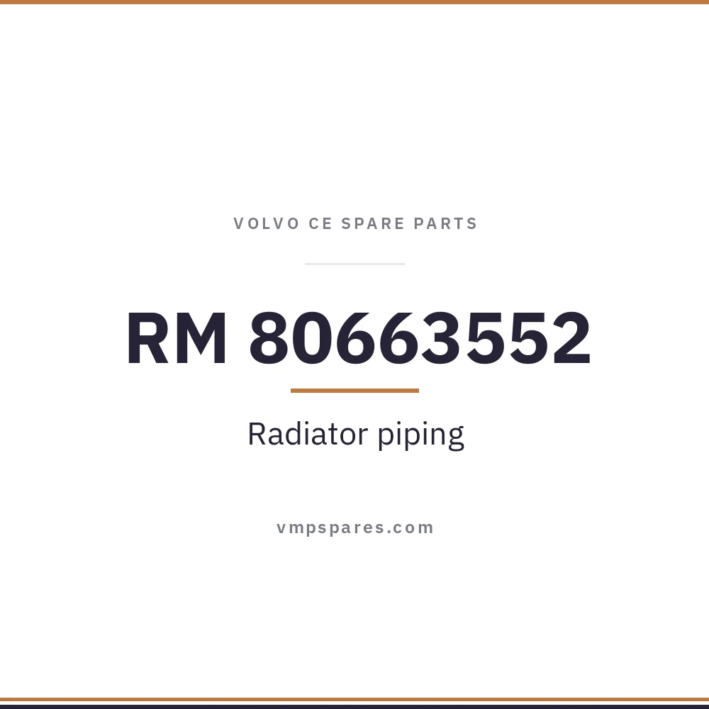 RM 80663552 – Radiator piping