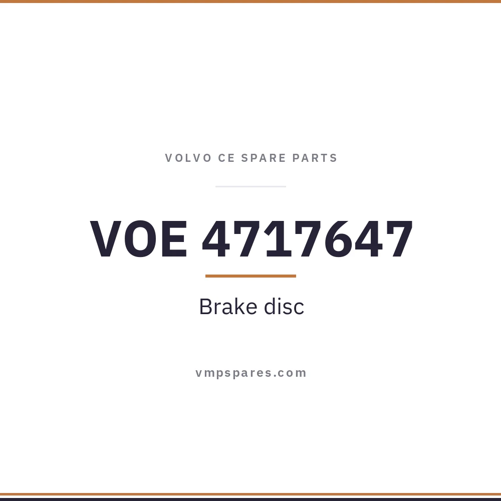 VOE 4717647 – Brake disc