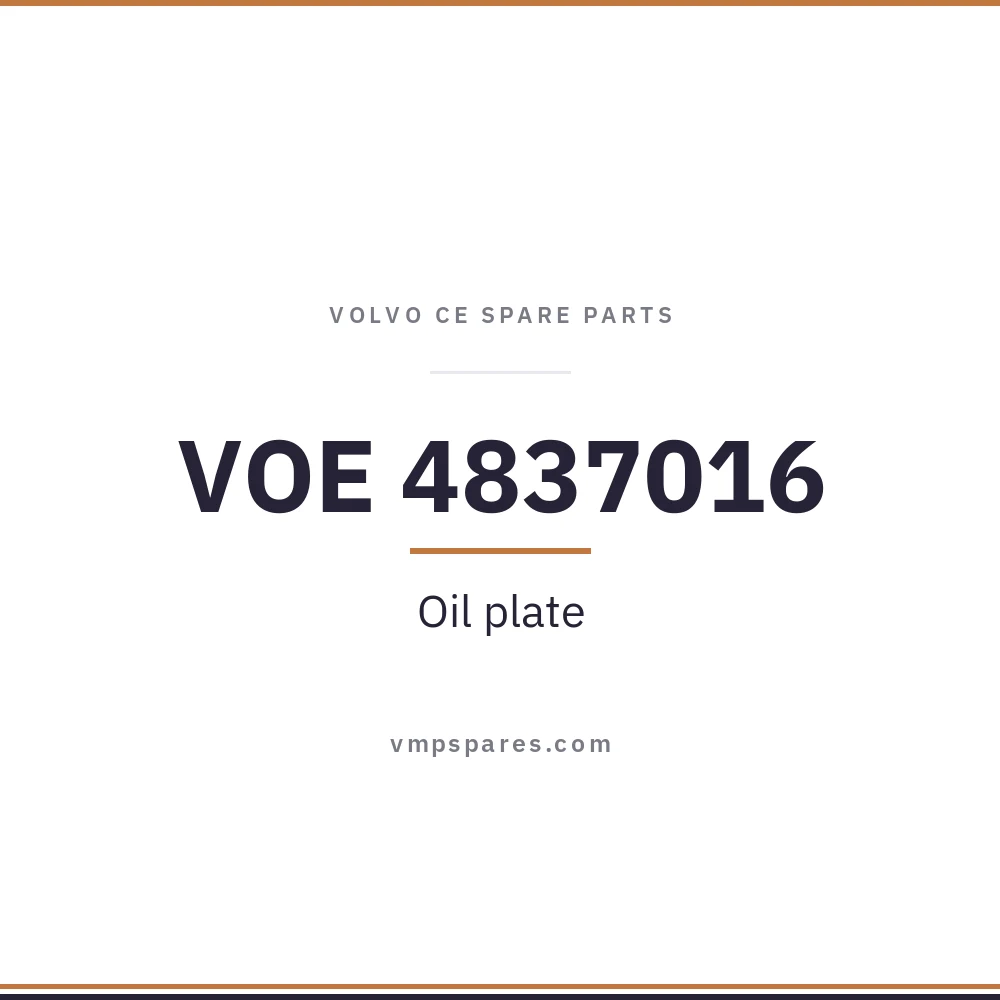 VOE 4837016 – Oil plate