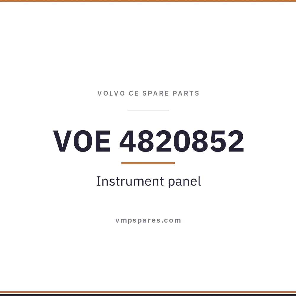 VOE 4820852 – Instrument panel