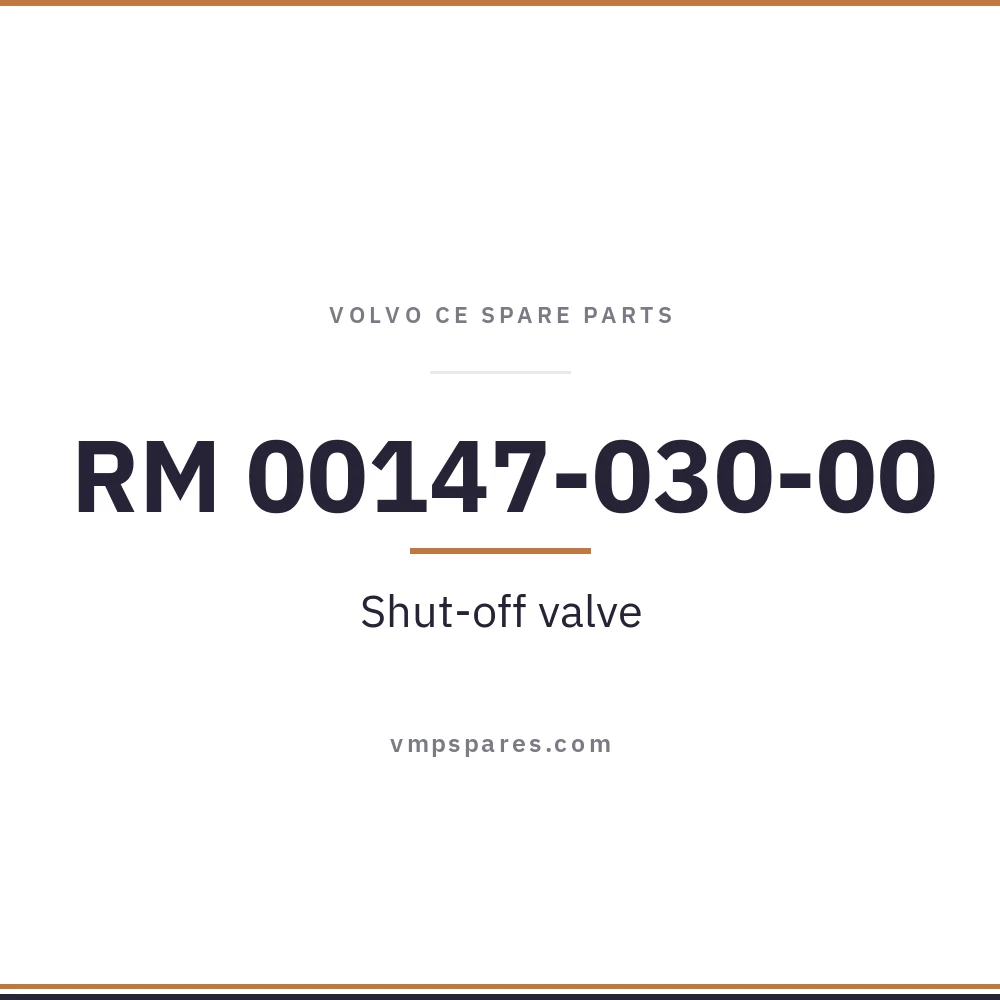 RM 00147-030-00 – Shut-off valve