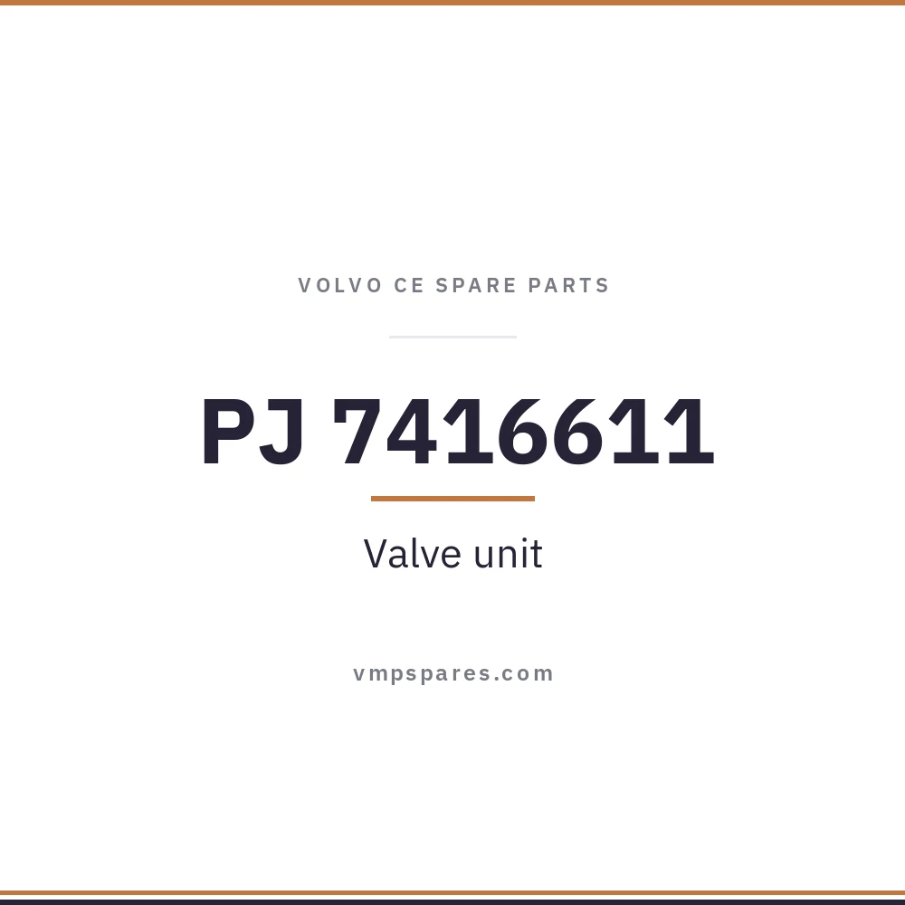 PJ 7416611 – Valve unit