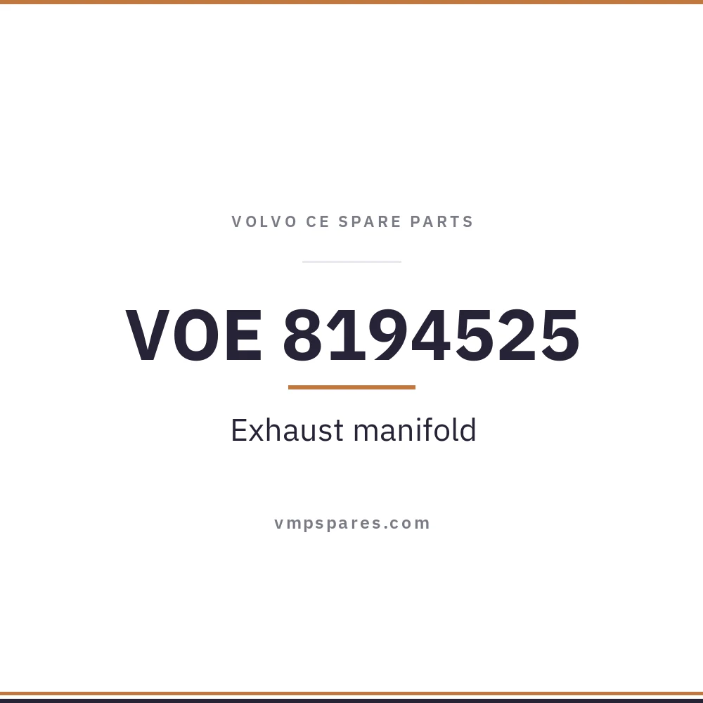 VOE 8194525 – Exhaust manifold