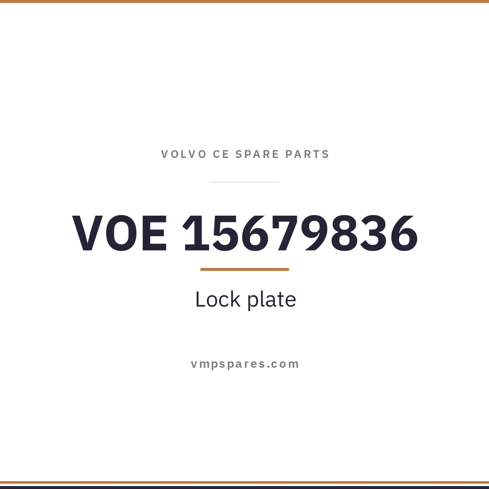VOE 15679836 – Lock plate