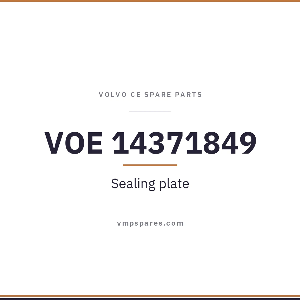 VOE 14371849 – Sealing plate