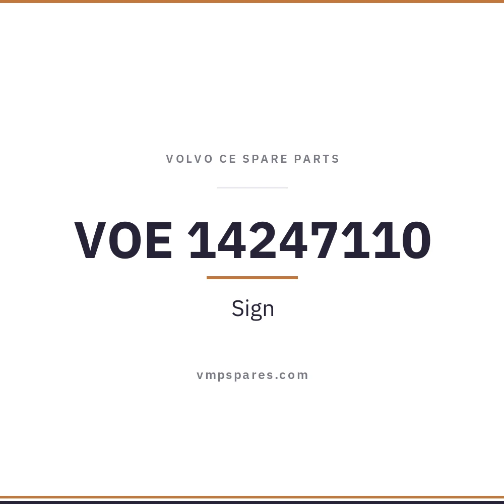 VOE 14247110 – Sign