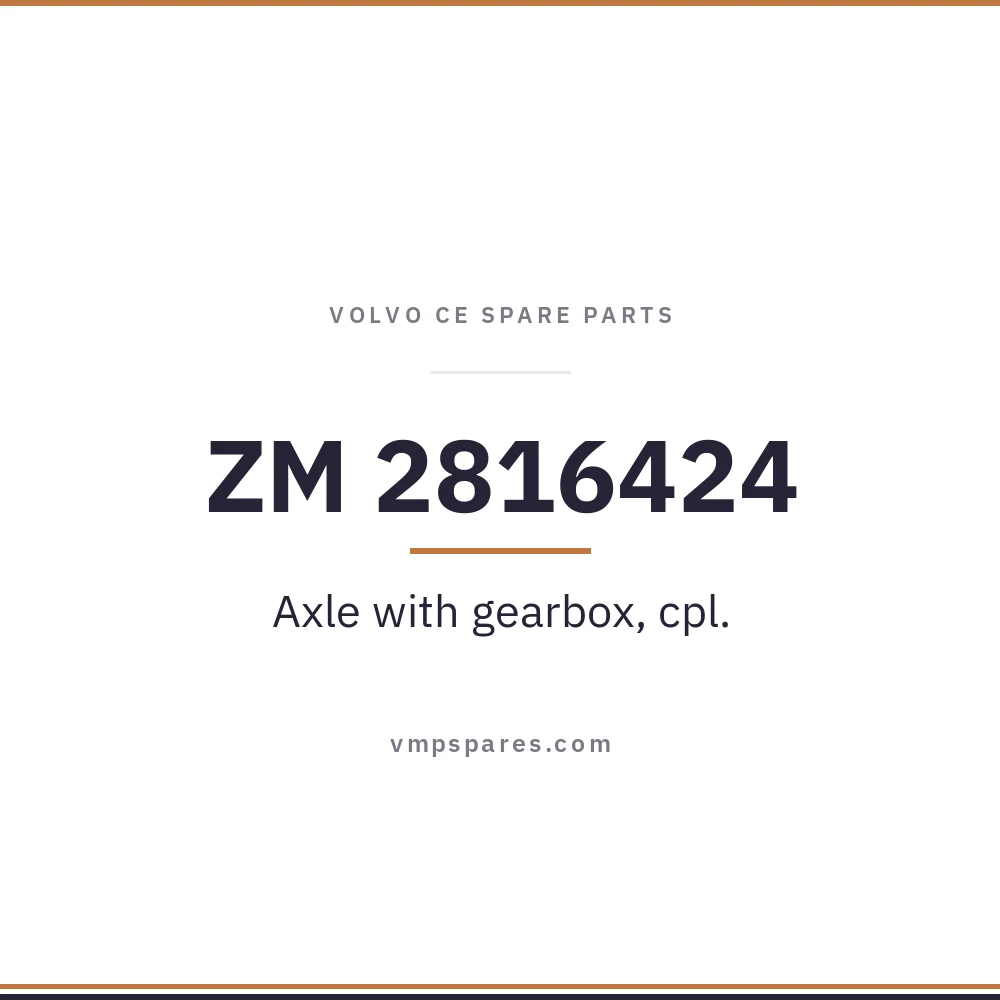 ZM 2816424 – Axle with gearbox, cpl.