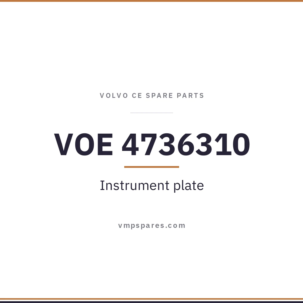VOE 4736310 – Instrument plate