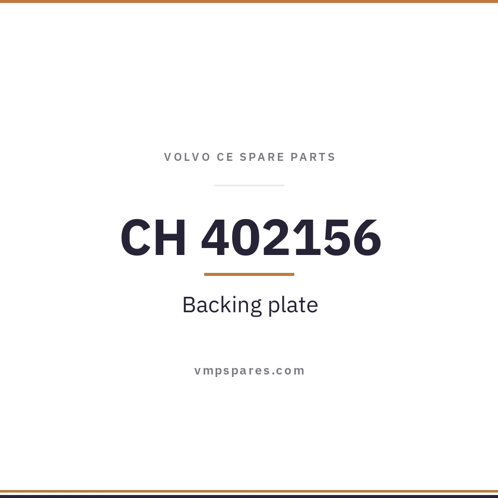 CH 402156 – Backing plate