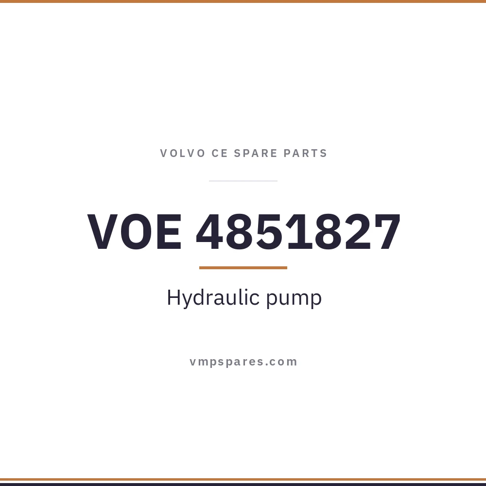 VOE 4851827 – Hydraulic pump