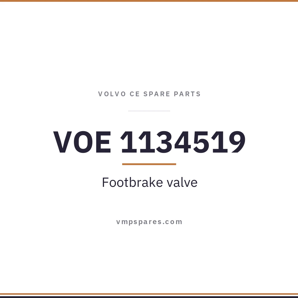 VOE 1134519 – Footbrake valve