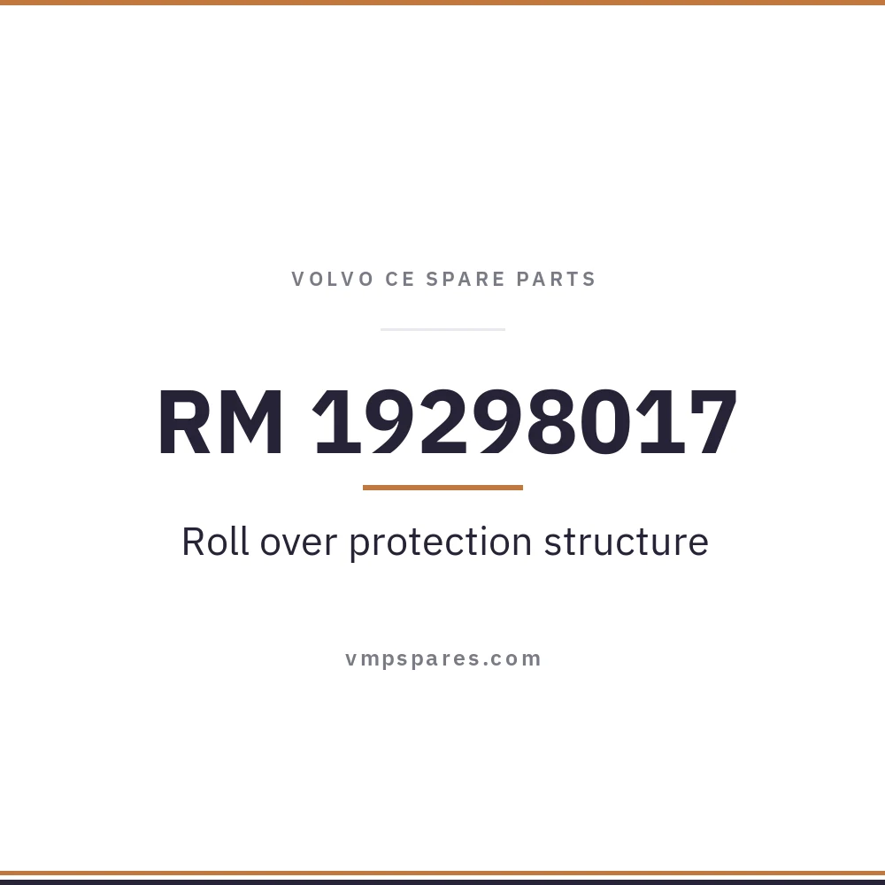 RM 19298017 – Roll over protection structure