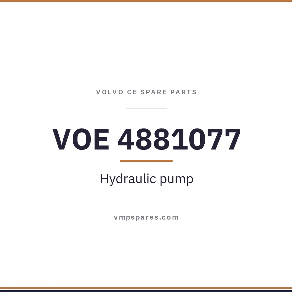VOE 4881077 – Hydraulic pump