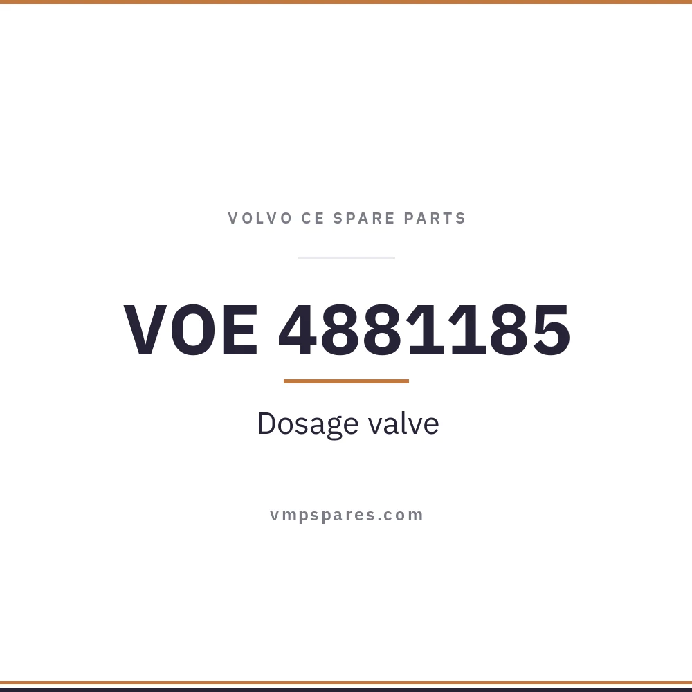 VOE 4881185 – Dosage valve