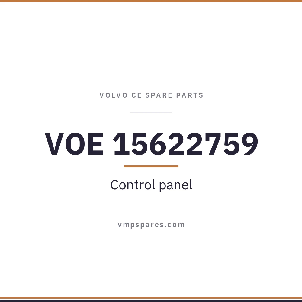VOE 15622759 – Control panel