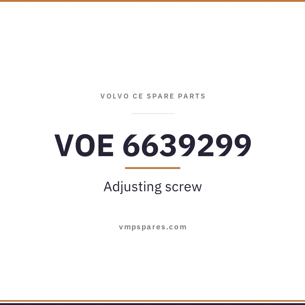 VOE 6639299 – Adjusting screw
