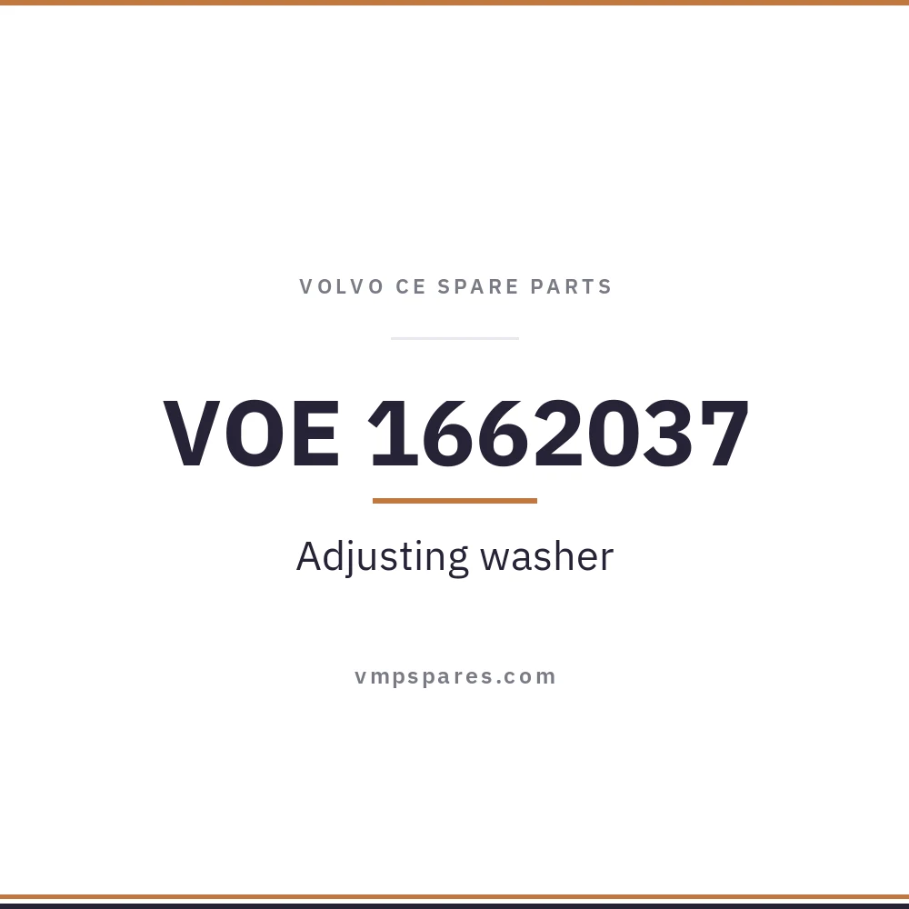 VOE 1662037 – Adjusting washer