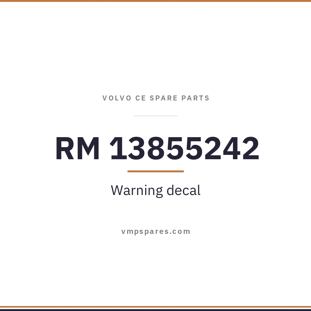 RM 13855242 – Warning decal