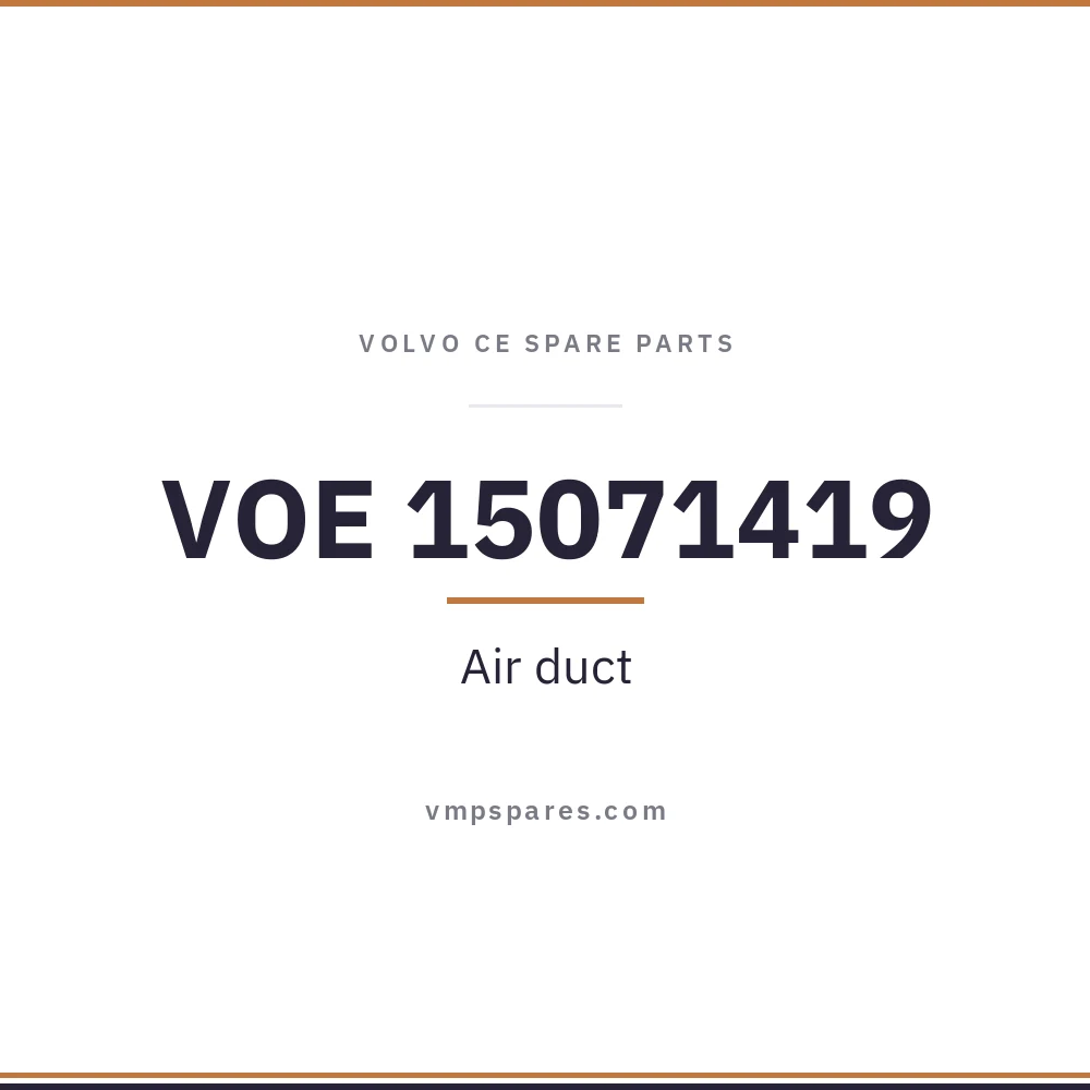 VOE 15071419 – Air duct