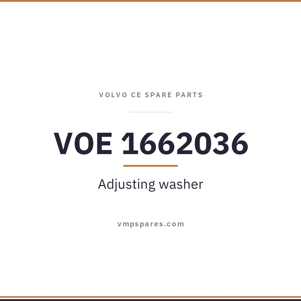 VOE 1662036 – Adjusting washer