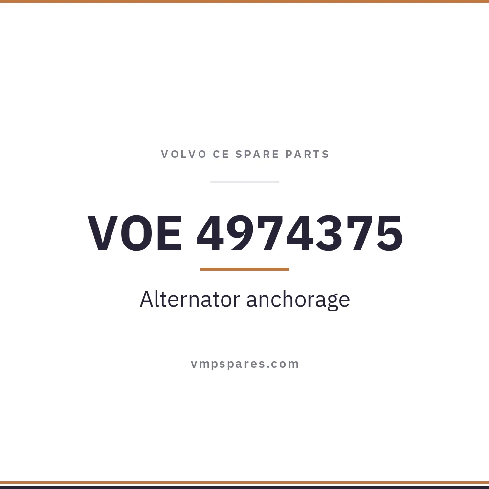 VOE 4974375 – Alternator anchorage