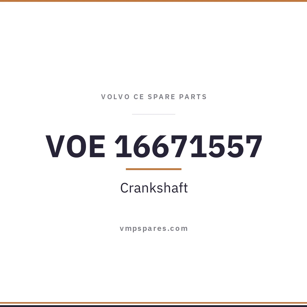 VOE 16671557 – Crankshaft