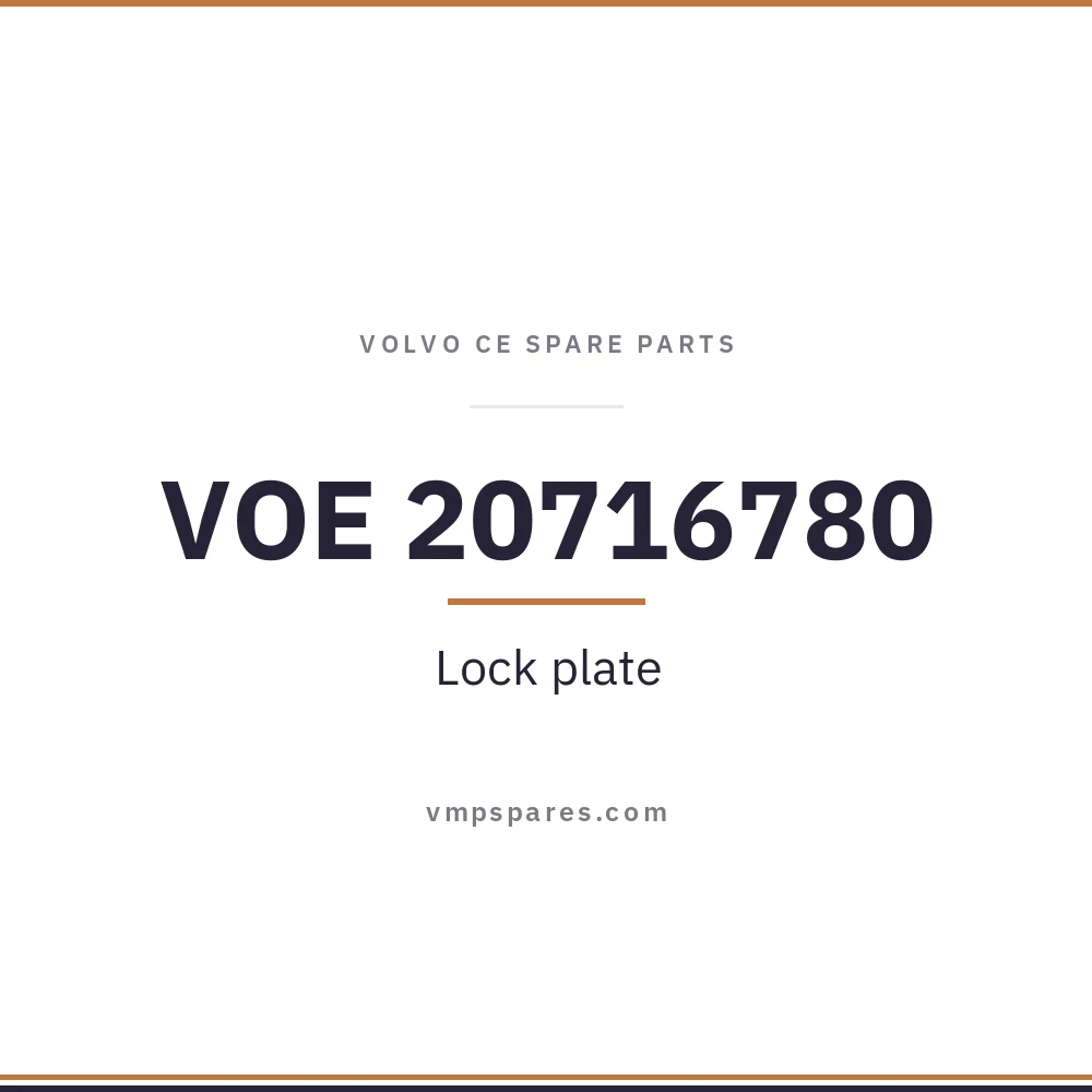 VOE 20716780 – Lock plate