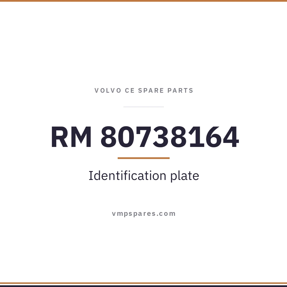 RM 80738164 – Identification plate