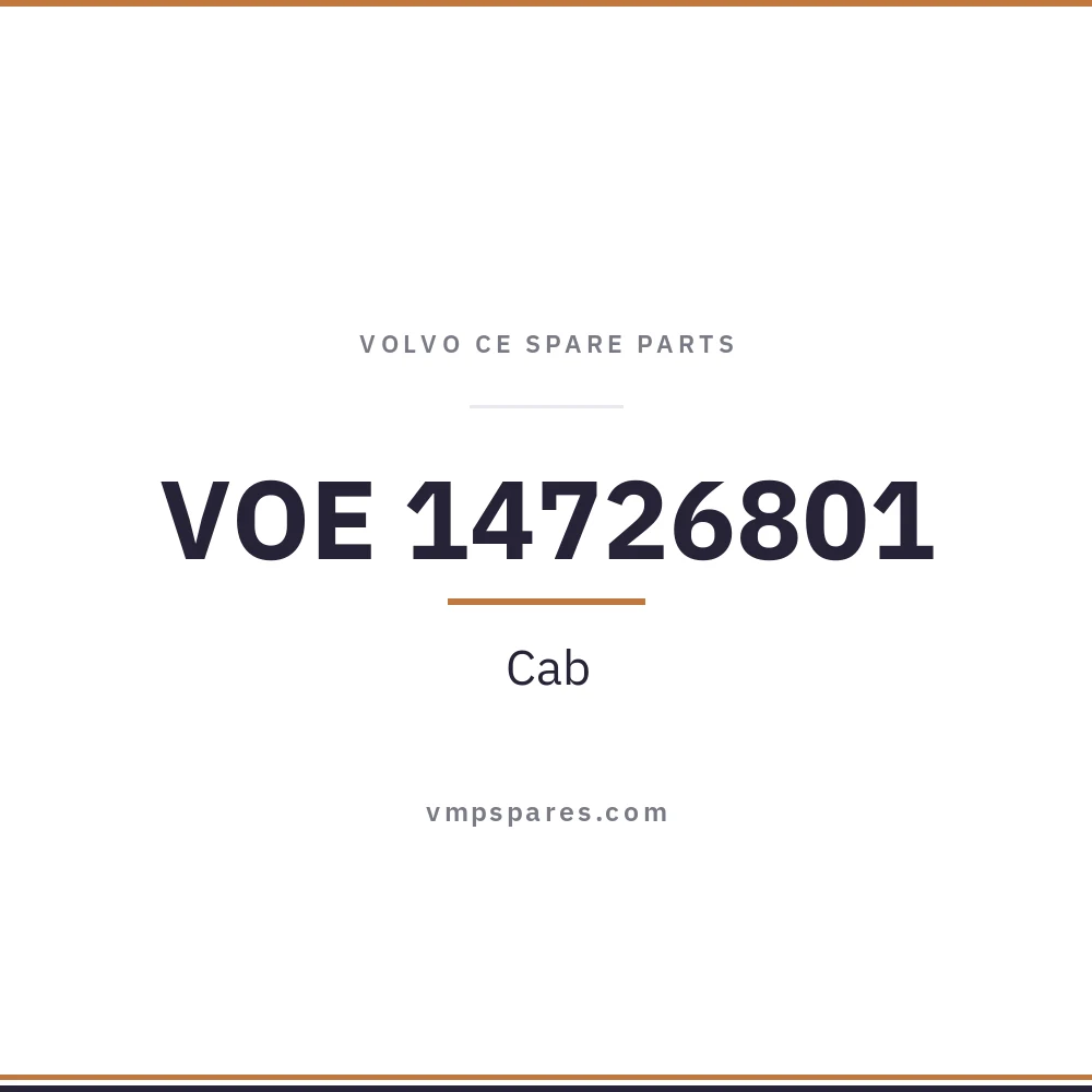 VOE 14726801 – Cab