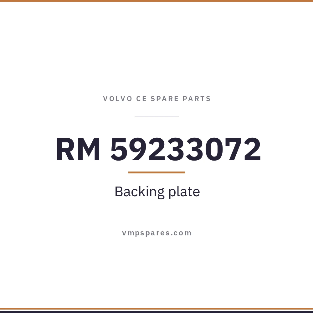 RM 59233072 – Backing plate