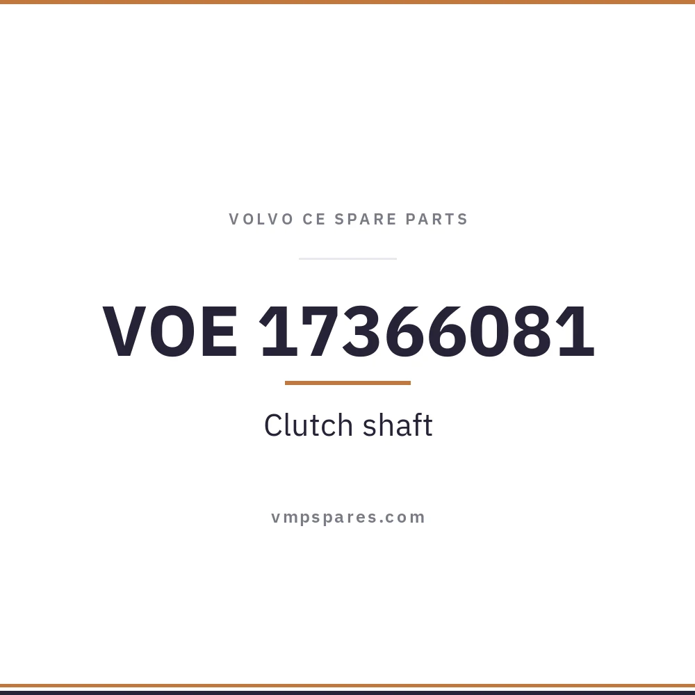 VOE 17366081 – Clutch shaft
