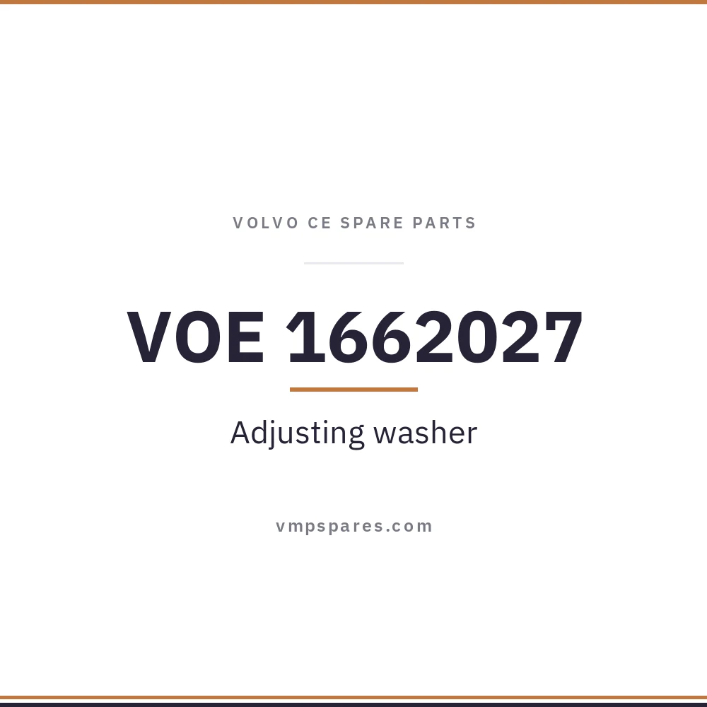 VOE 1662027 – Adjusting washer