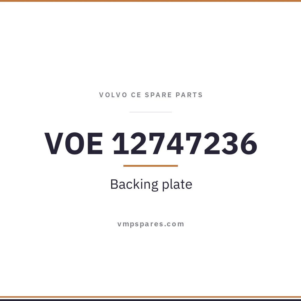 VOE 12747236 – Backing plate