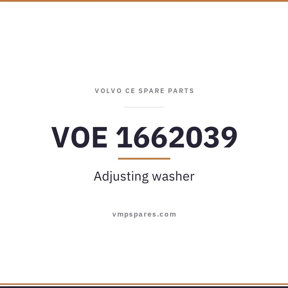 VOE 1662039 – Adjusting washer
