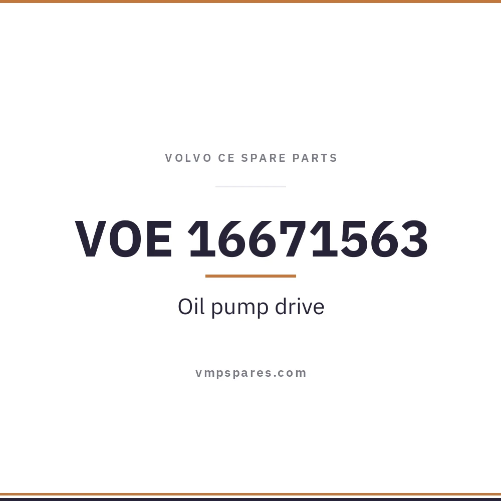VOE 16671563 – Oil pump drive