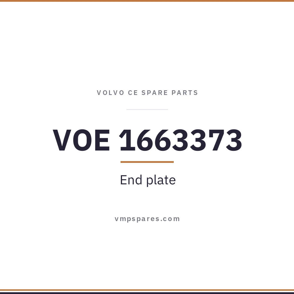 VOE 1663373 – End plate