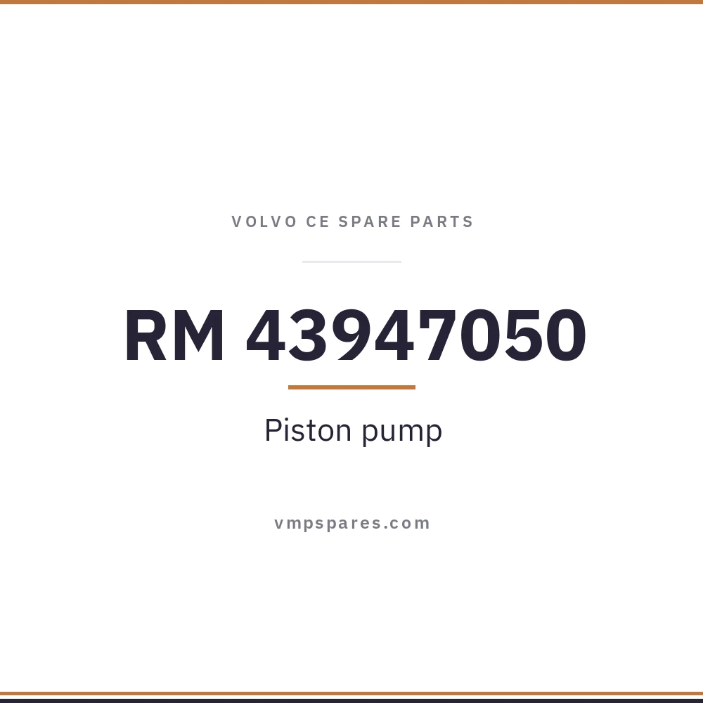 RM 43947050 – Piston pump
