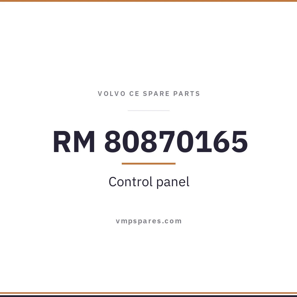 RM 80870165 – Control panel