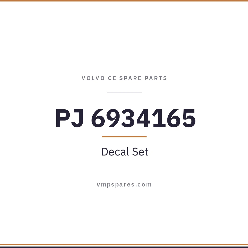 PJ 6934165 – Decal Set