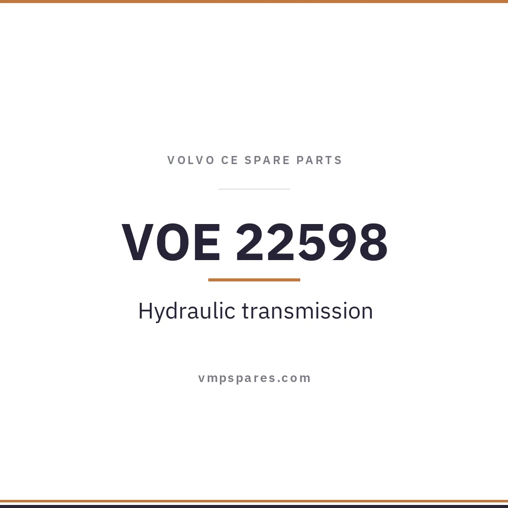 VOE 22598 – Hydraulic transmission