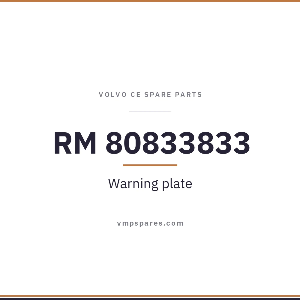 RM 80833833 – Warning plate