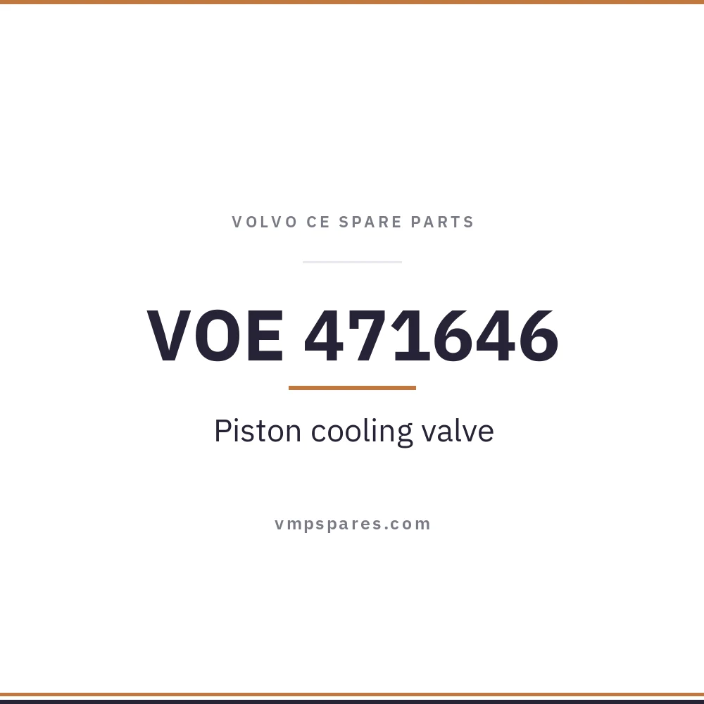 VOE 471646 – Piston cooling valve