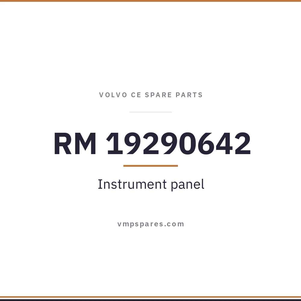 RM 19290642 – Instrument panel
