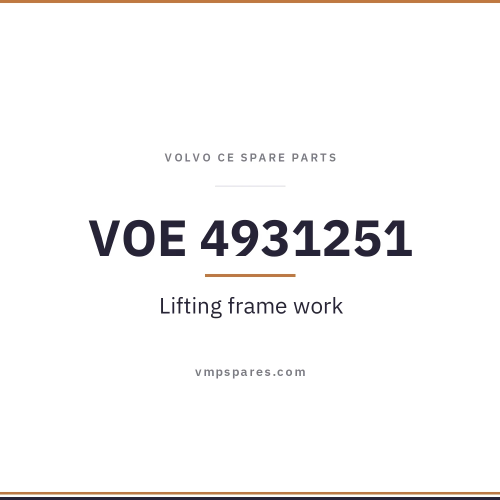 VOE 4931251 – Lifting frame work