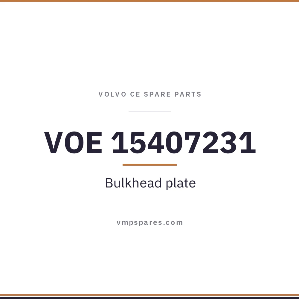 VOE 15407231 – Bulkhead plate