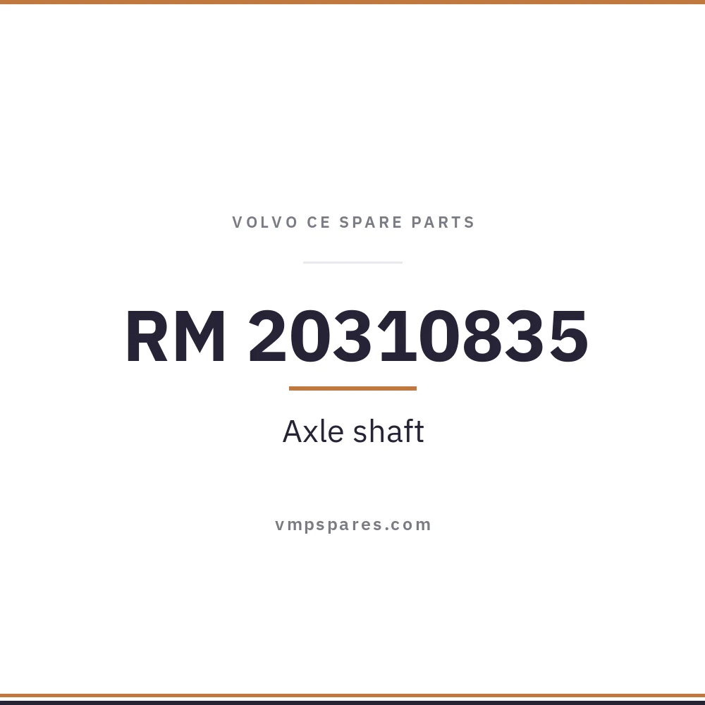 RM 20310835 – Axle shaft