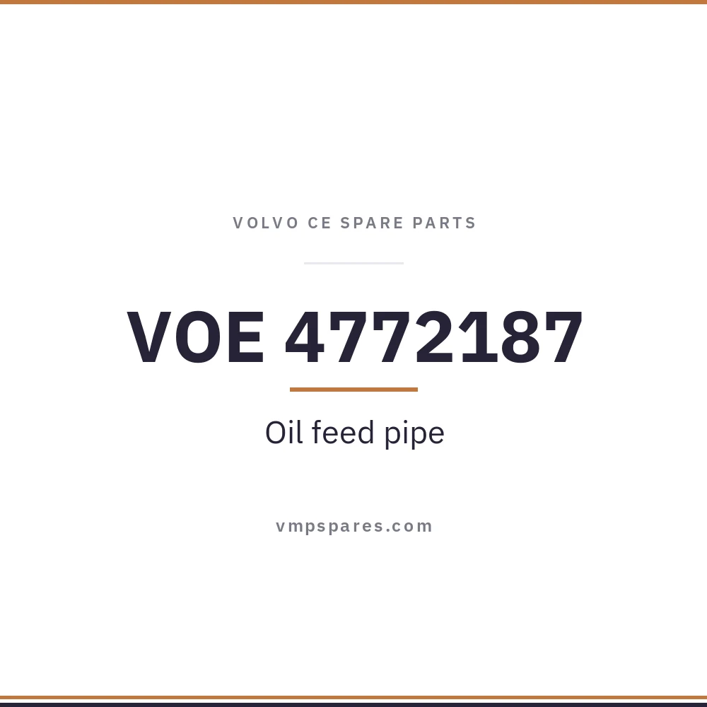 VOE 4772187 – Oil feed pipe