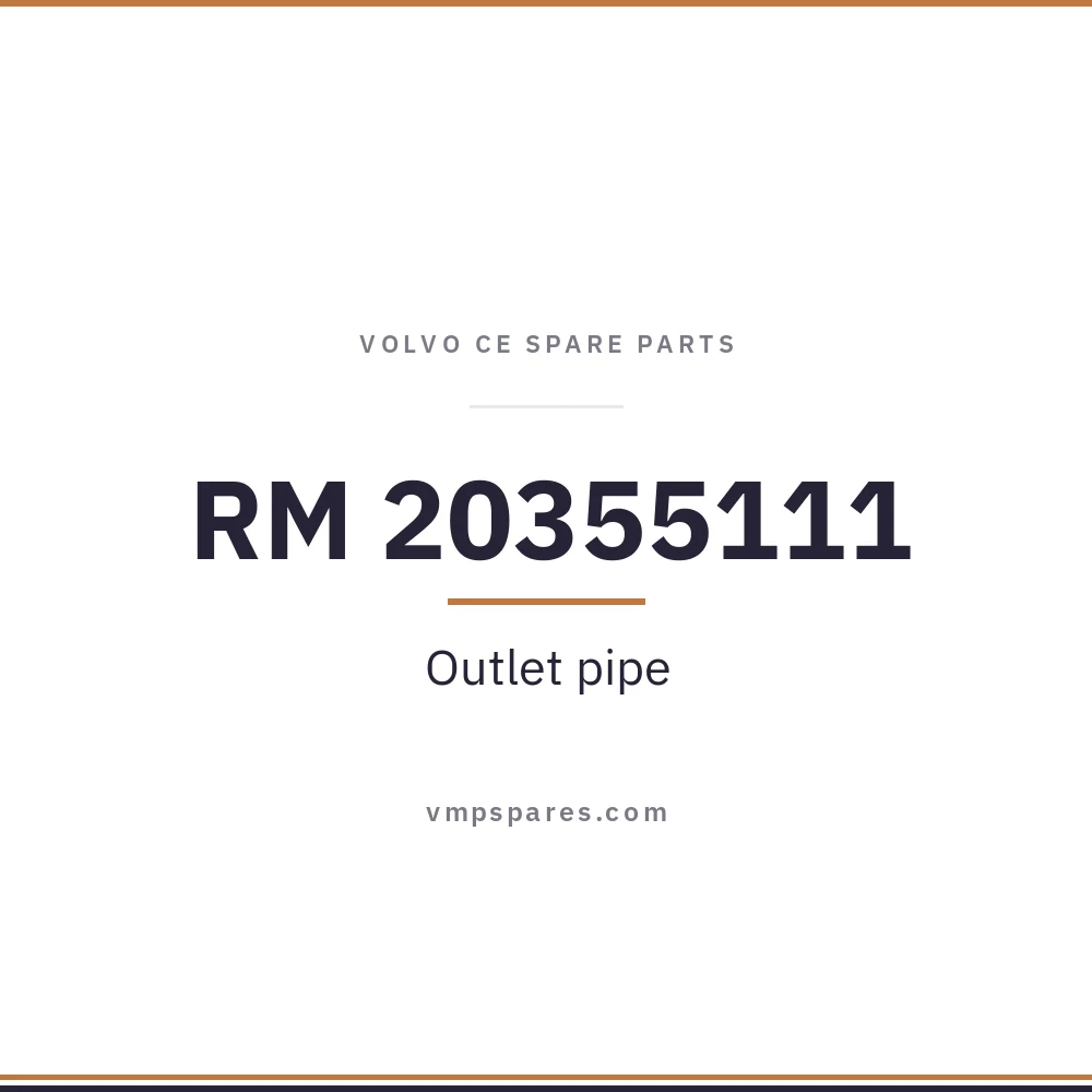 RM 20355111 – Outlet pipe
