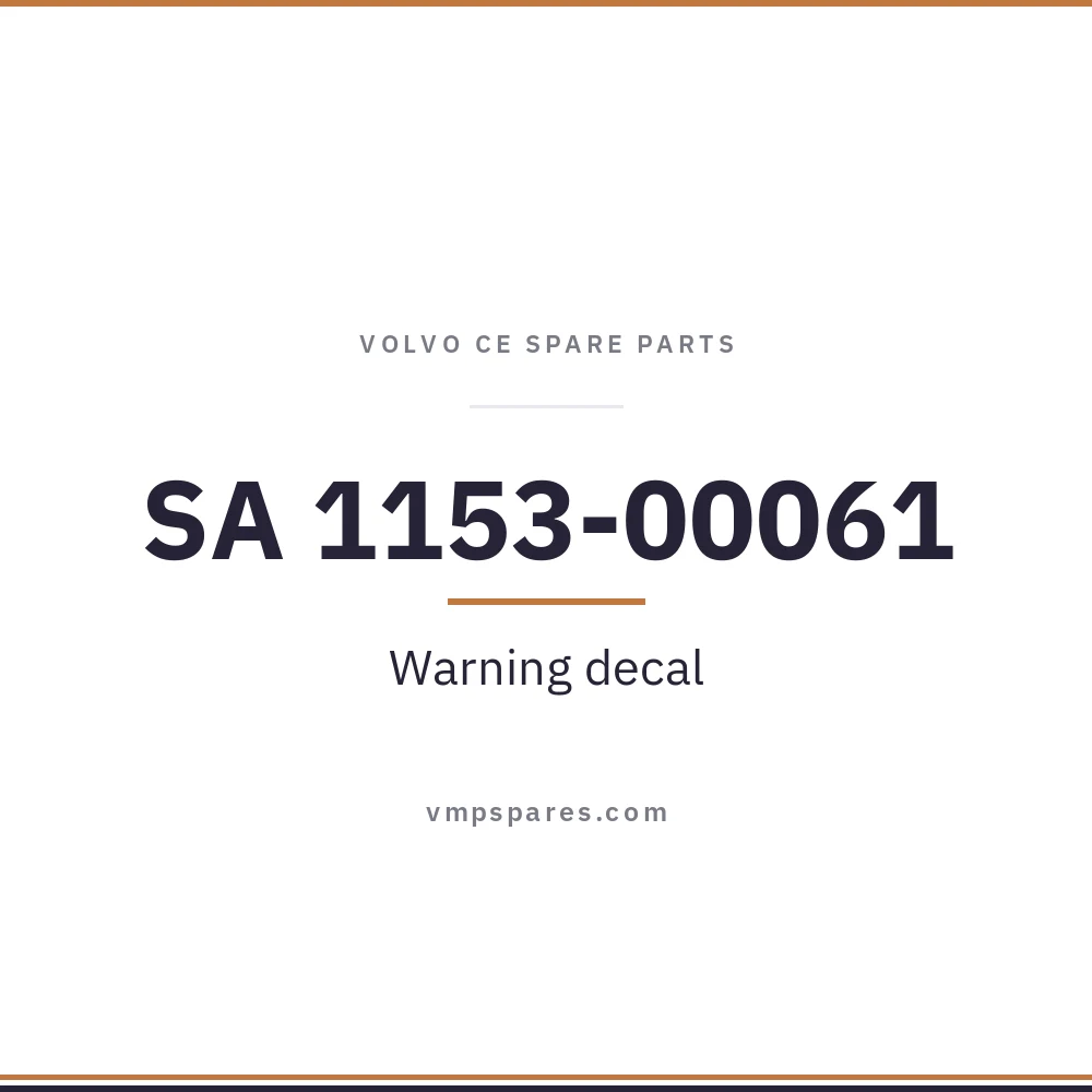SA 1153-00061 – Warning decal