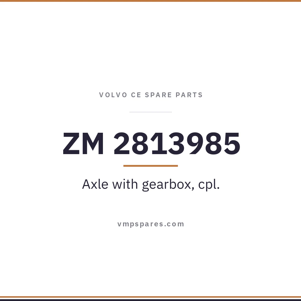 ZM 2813985 – Axle with gearbox, cpl.